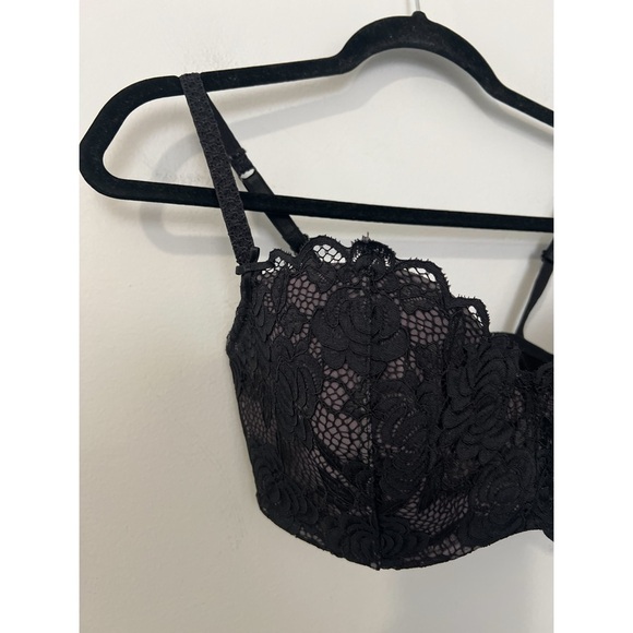 Adore Me Bra Women’s 36DDD Black Gray Lace Padded Underwire - Picture 9 of 14